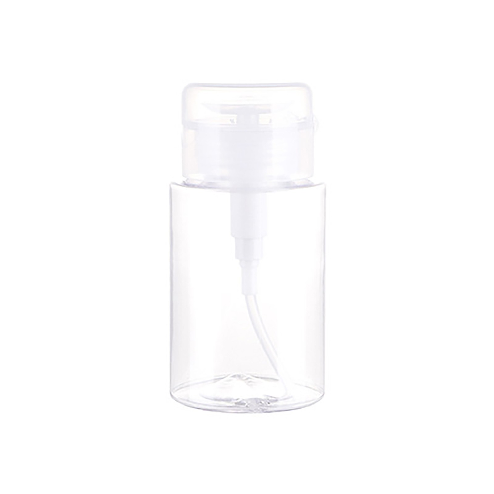 thumbnail image 2 of Empuje hacia abajo dispensador de bombeo botella rellenable para removedor de maquillaje quitaesmalte de uñas maquillaje agua y tóner (plástico transparente), 2 of 2